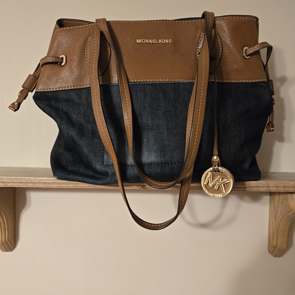 Michael Kors Handbags - Michael Kors Marina Large Denim Tote